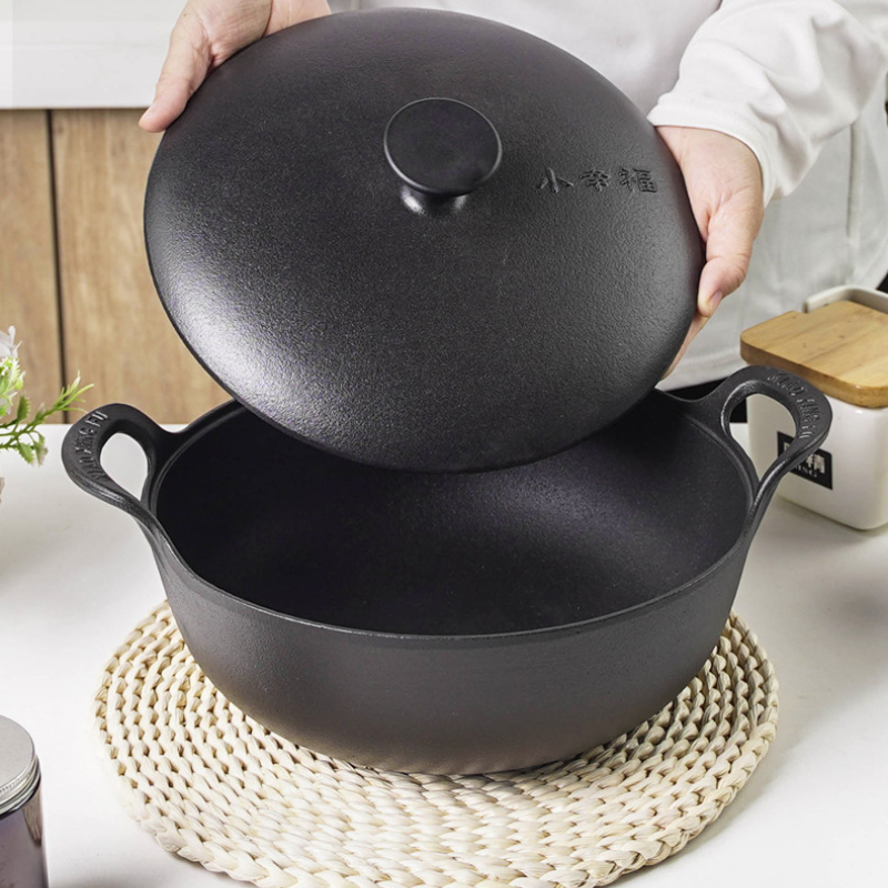 Cast Iron Corn - Multifunctional Cast Iron Flat-Bottomed Wok Soup