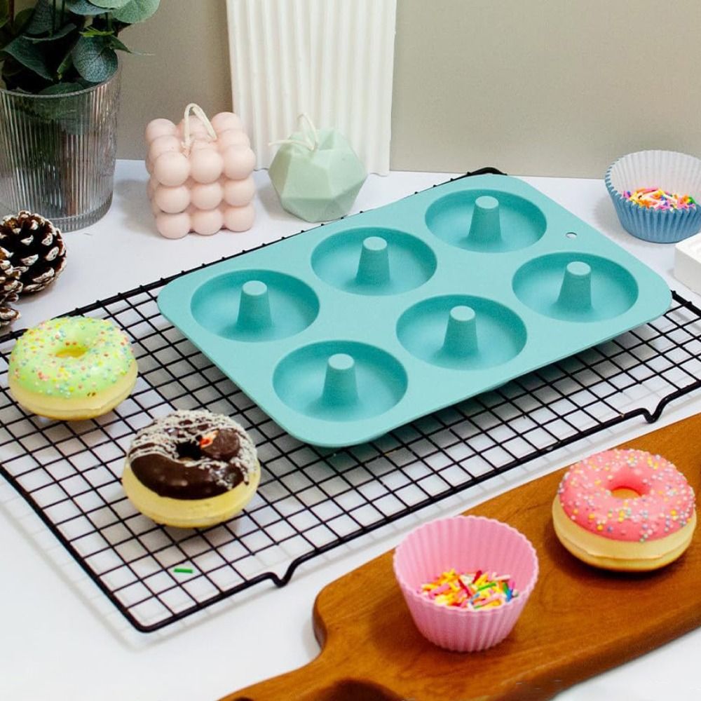 Donut Mold Silicone - 3PCS Baking Mold Silicone 6-Cavity Donut