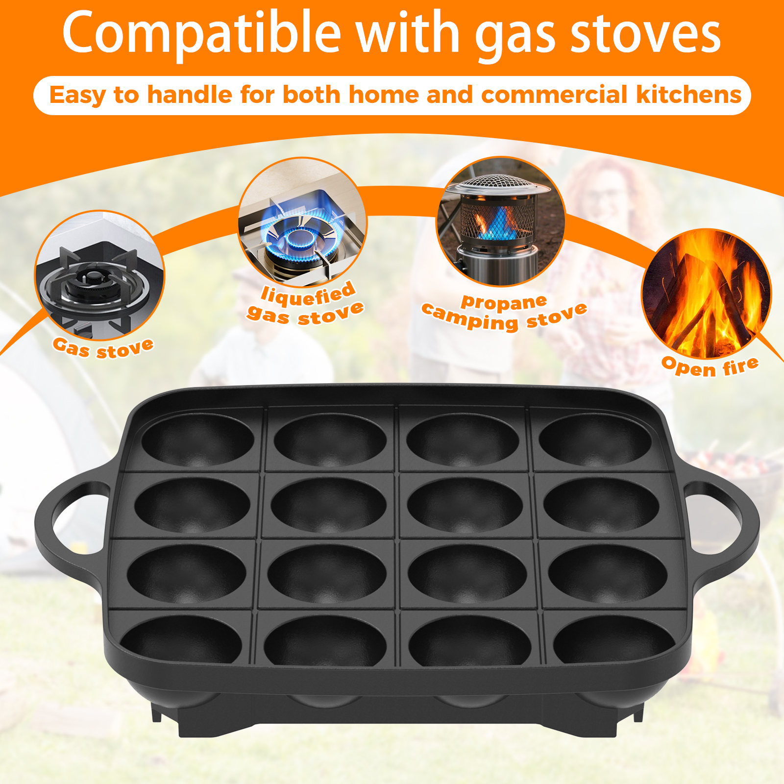 16 Holes Takoyaki Pan Cast Alu - Takoyaki Grill Plate のレビューと価格