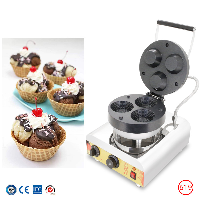 Commercial Triple-Hole Ice Cre - Waffle Cone Maker のレビューと価格