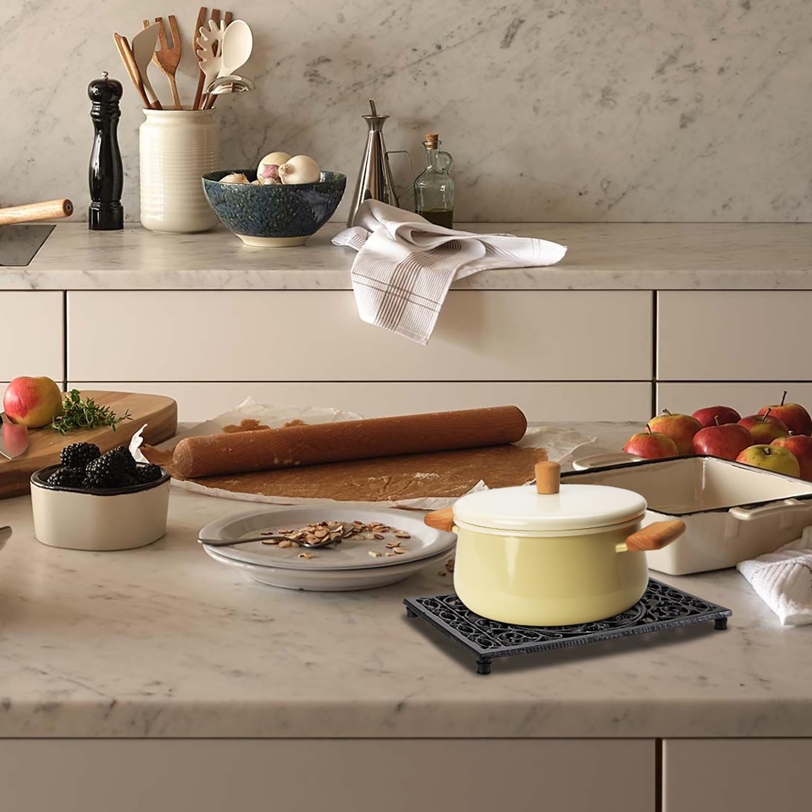 Rectangle Cast Iron Trivet Hea - Cast Iron Corn のレビューと価格