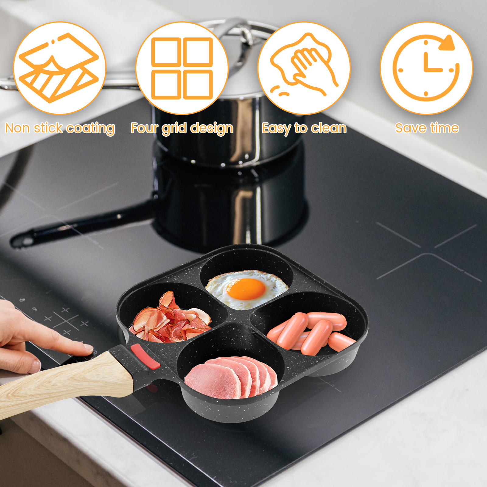 Egg Frying Pan Nonstick Pancak - Mini Pancake Griddle のレビューと価格