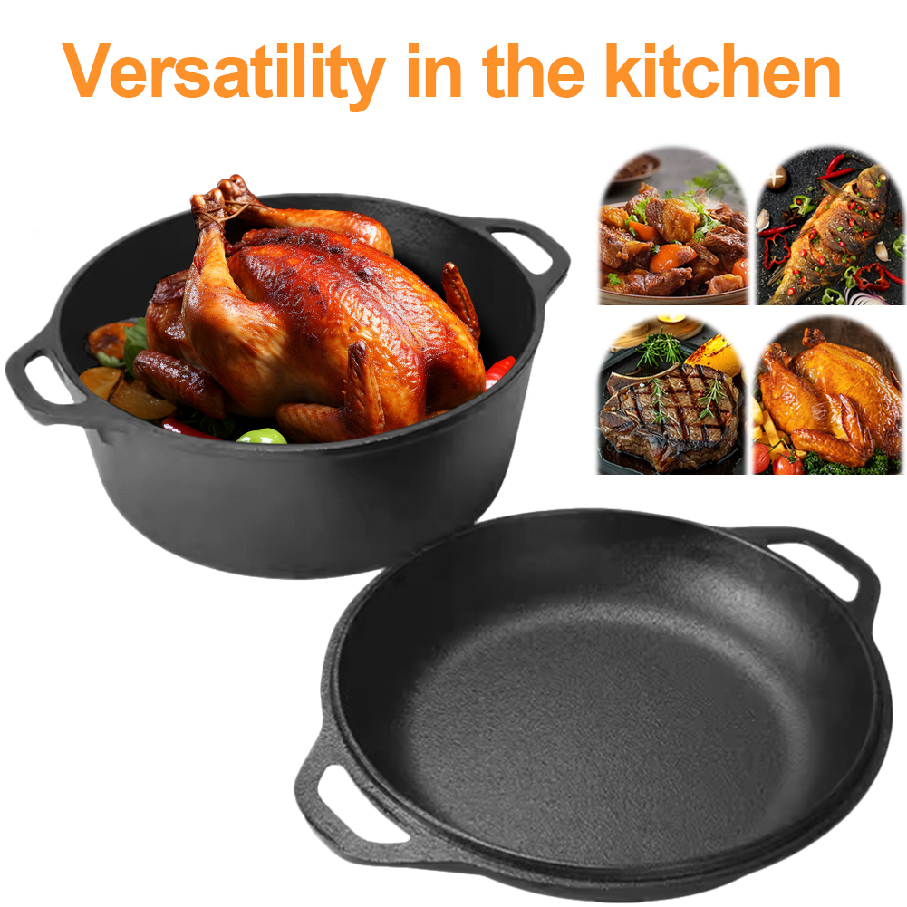 2 in 1 Cast Iron Dutch Oven Po - Cast Iron Corn のレビューと価格