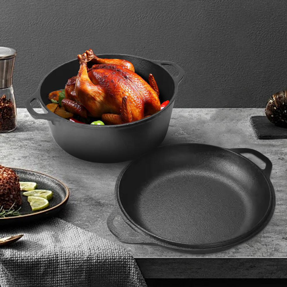 2 in 1 Cast Iron Dutch Oven Po - Cast Iron Corn のレビューと価格