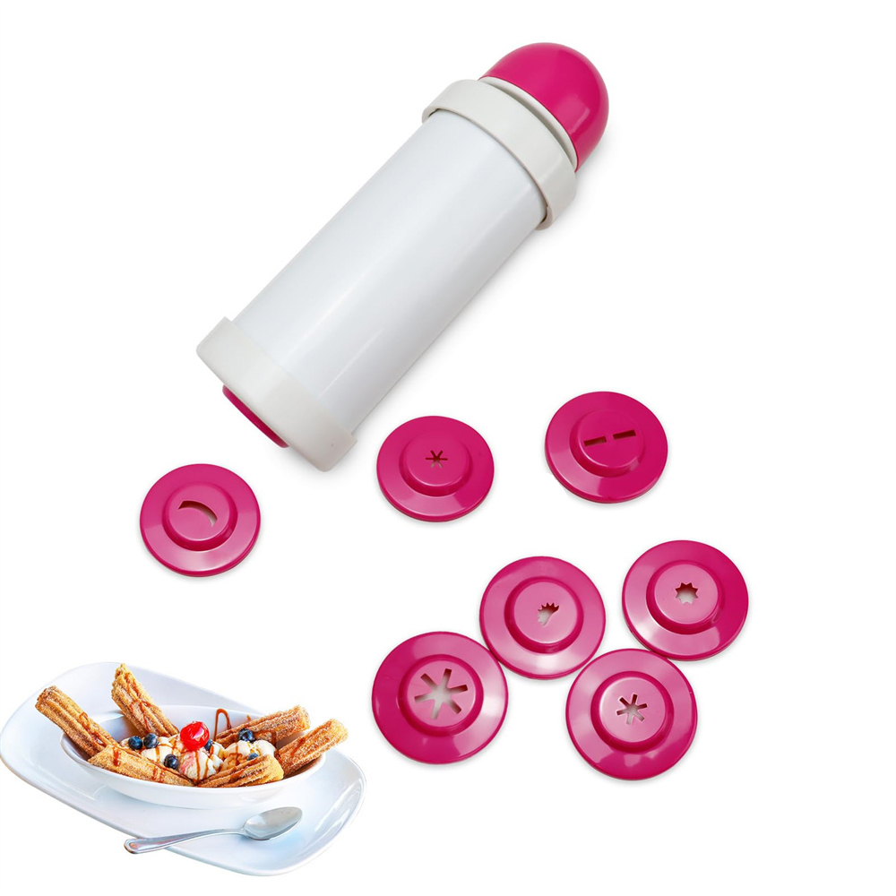 1pc DIY Manual Cookie Press Ma - Churros Maker Gun のレビューと価格