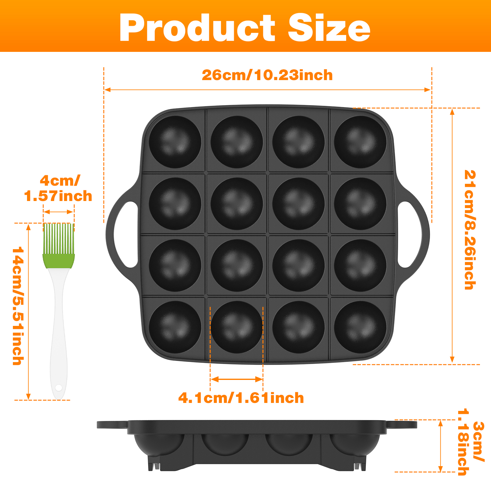 Takoyaki Pan 16 Hole Octopus B - Takoyaki Grill Plate のレビューと価格