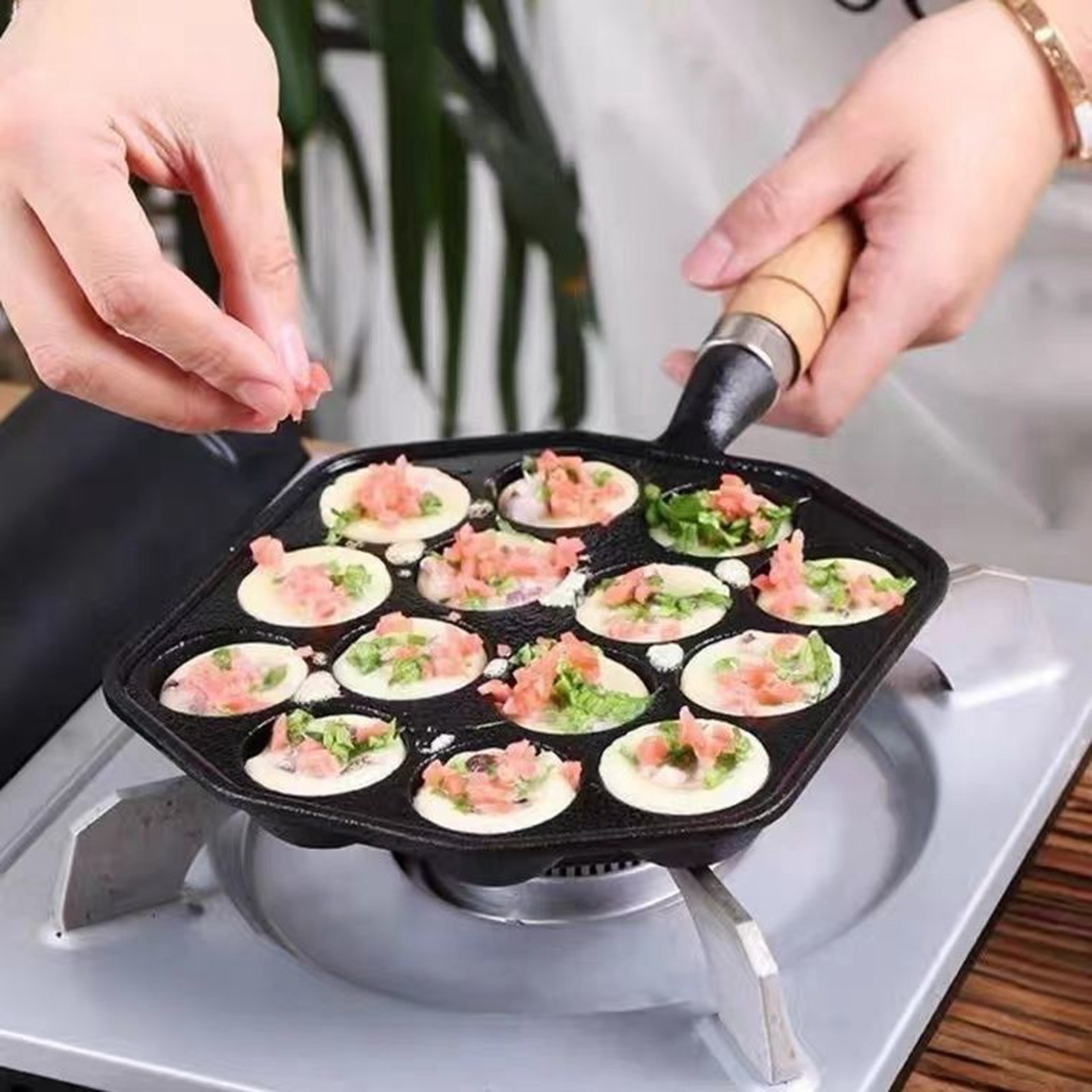 14 Holes Takoyaki Pan Nonstick - Takoyaki Grill Plate のレビューと価格