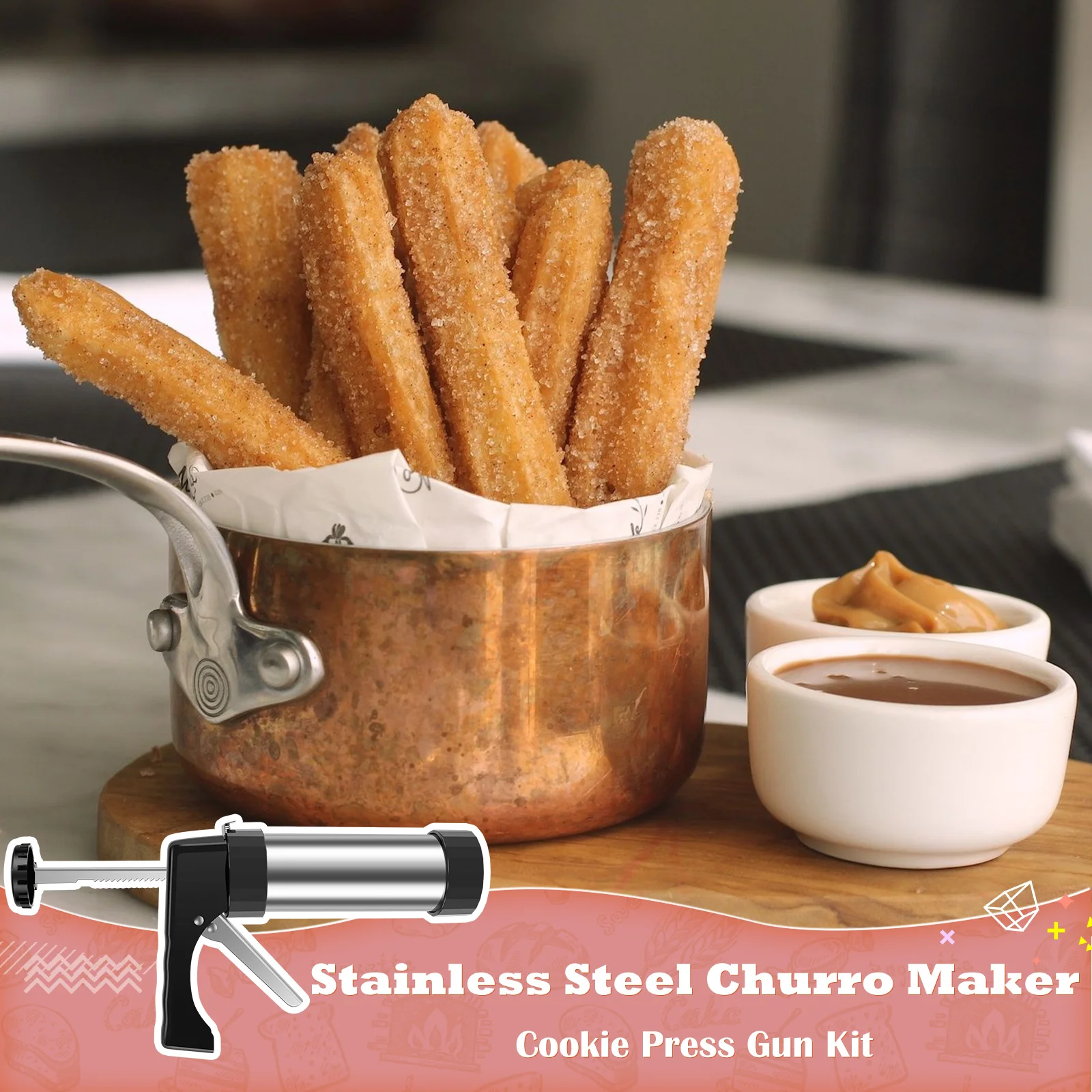 DIY Churro Maker Machine Cooki - Churros Maker Gun のレビューと価格