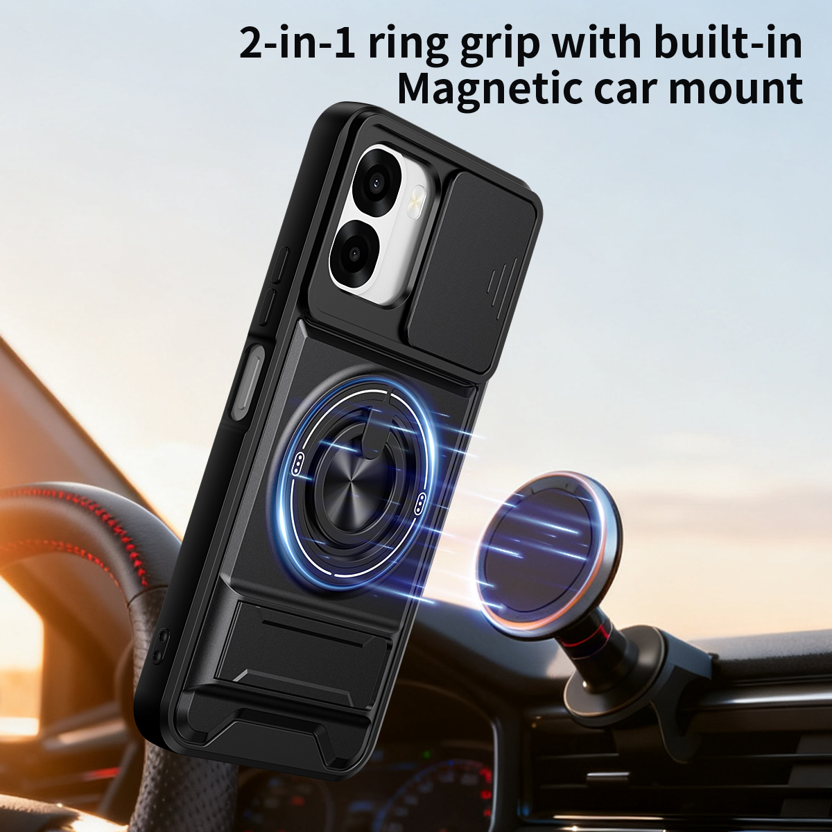 Armor Phone Case For Oppo A6x  - Taco Stand Holder のレビューと価格