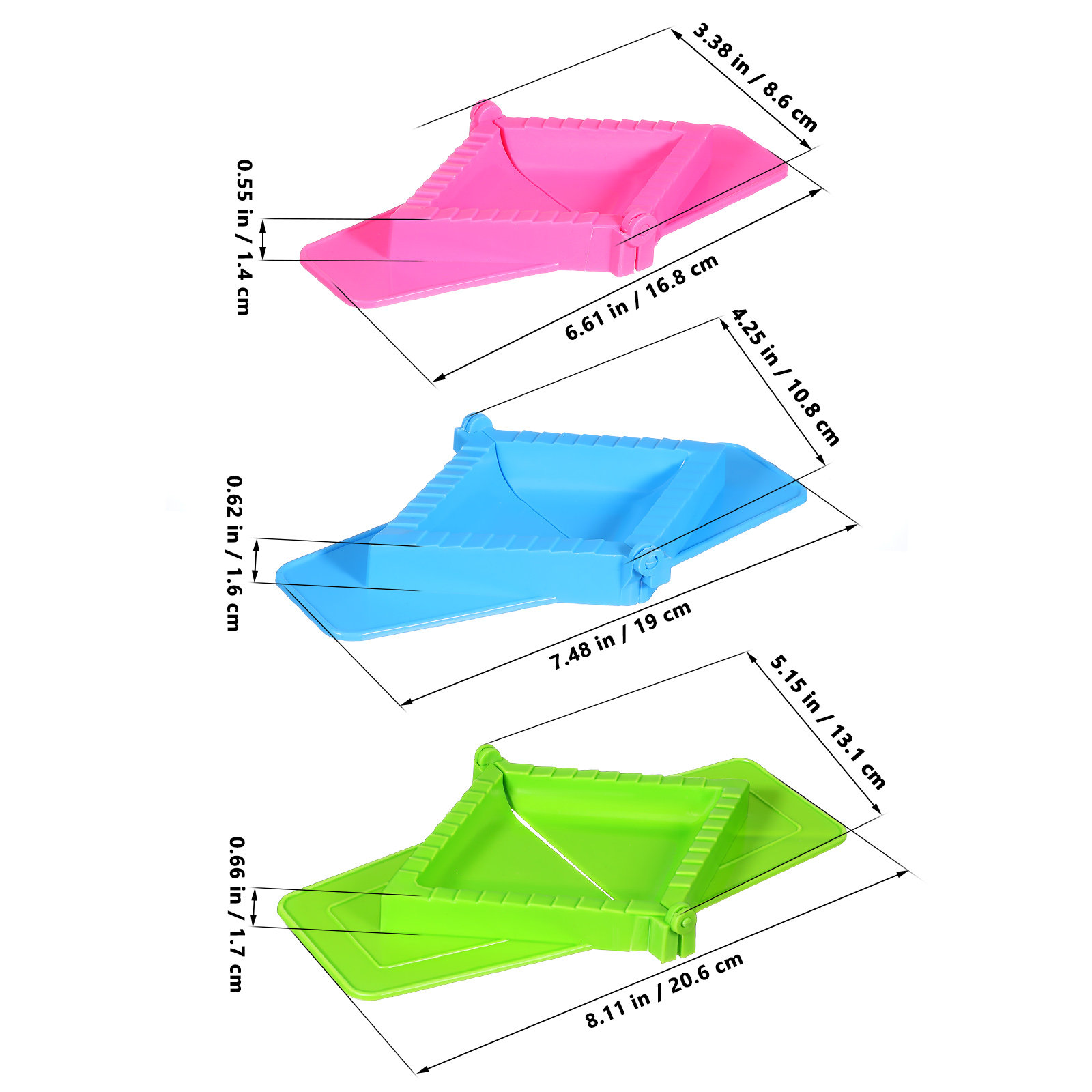 3Pcs Dumpling Mold Plastic Set - Dumpling Press Set のレビューと価格