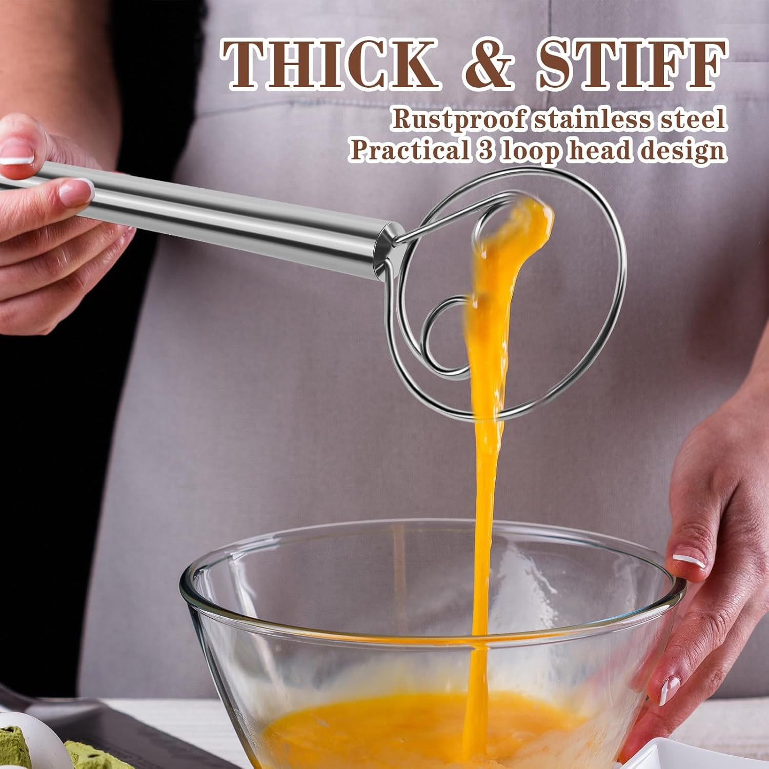 Danish Dough Whisk - Stainless - Danish Pancake Pan のレビューと価格