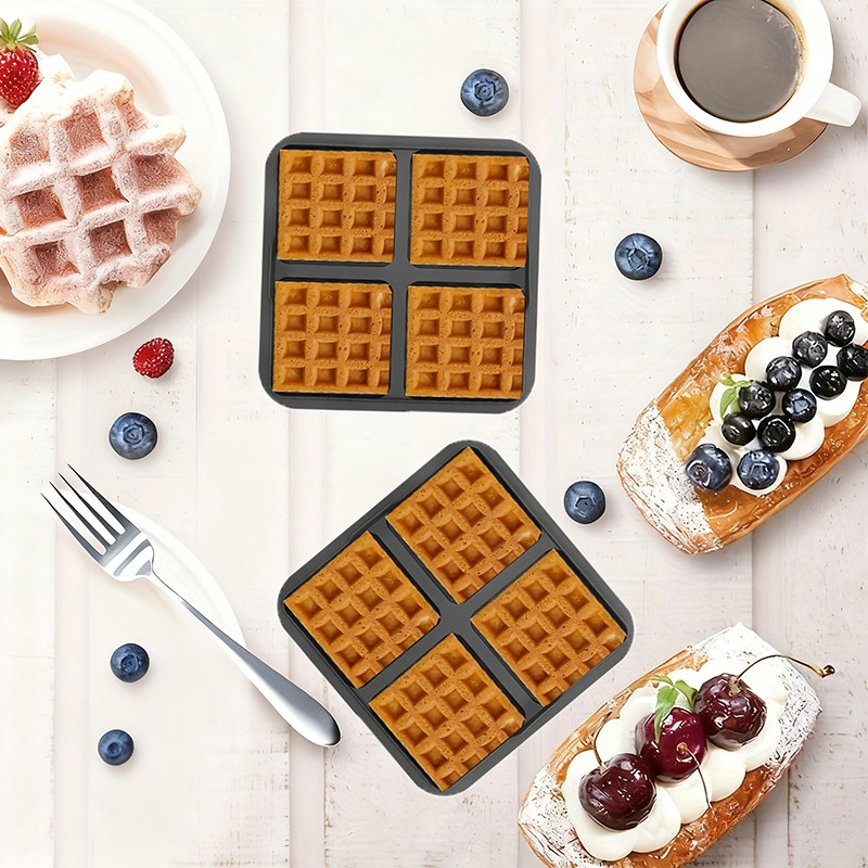 Square Waffle Mold, Non-Stick  - Mini Pancake Griddle のレビューと価格