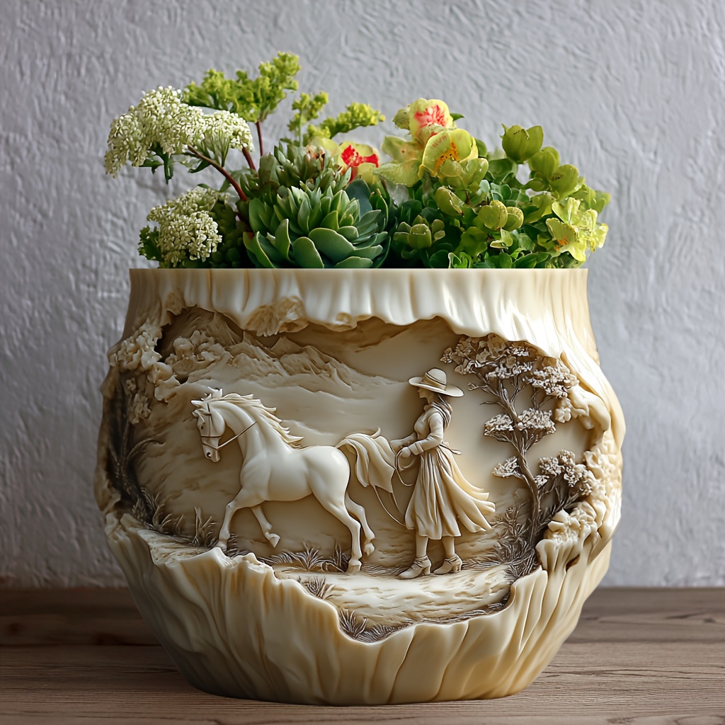 Beauty holding horse relief su - Potsticker Mold のレビューと価格
