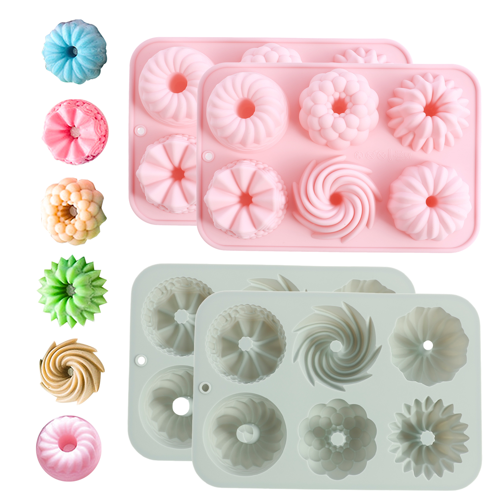 6-Cavity Silicone Fluted Tube  - Donut Mold Silicone のレビューと価格