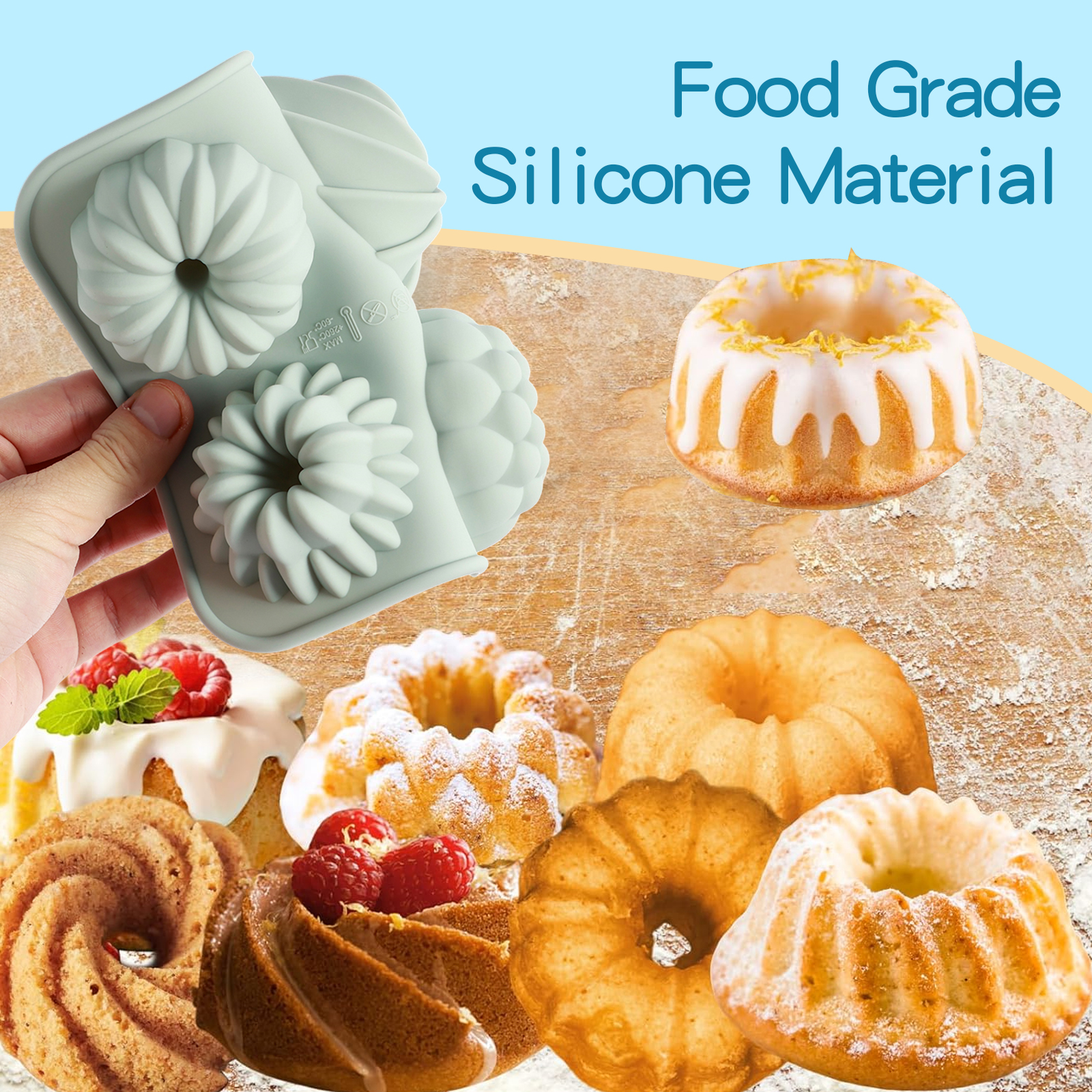 6-Cavity Silicone Fluted Tube  - Donut Mold Silicone のレビューと価格