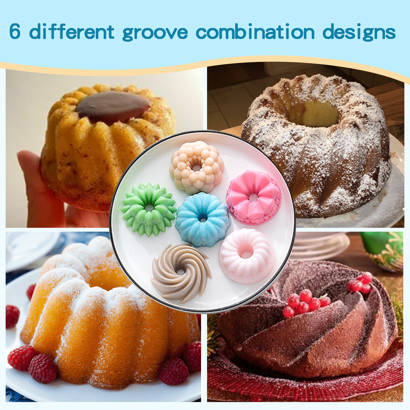 6-Cavity Silicone Fluted Tube  - Donut Mold Silicone のレビューと価格