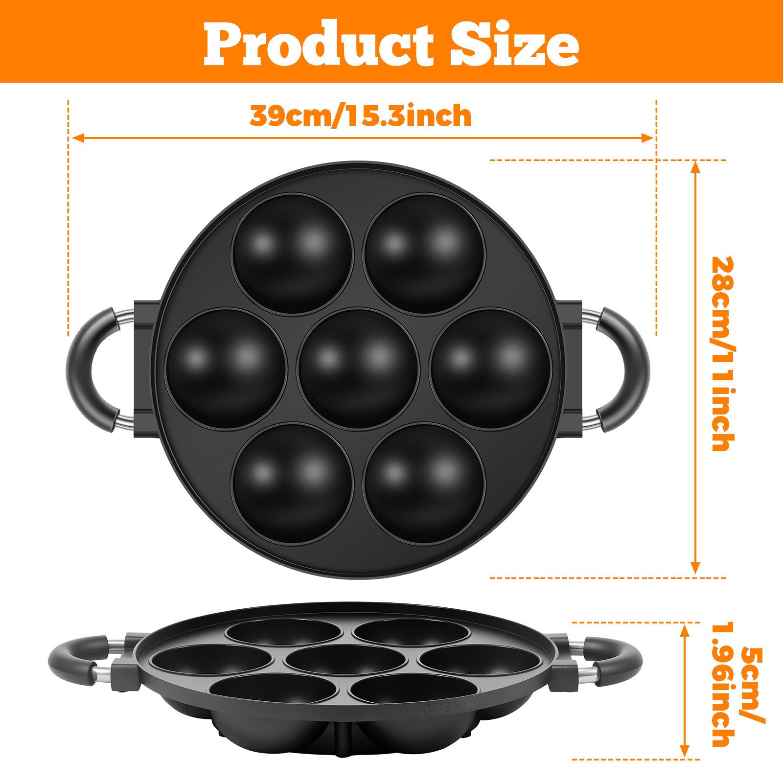 16/7 Holes Takoyaki Pan Alumin - Takoyaki Grill Plate のレビューと価格