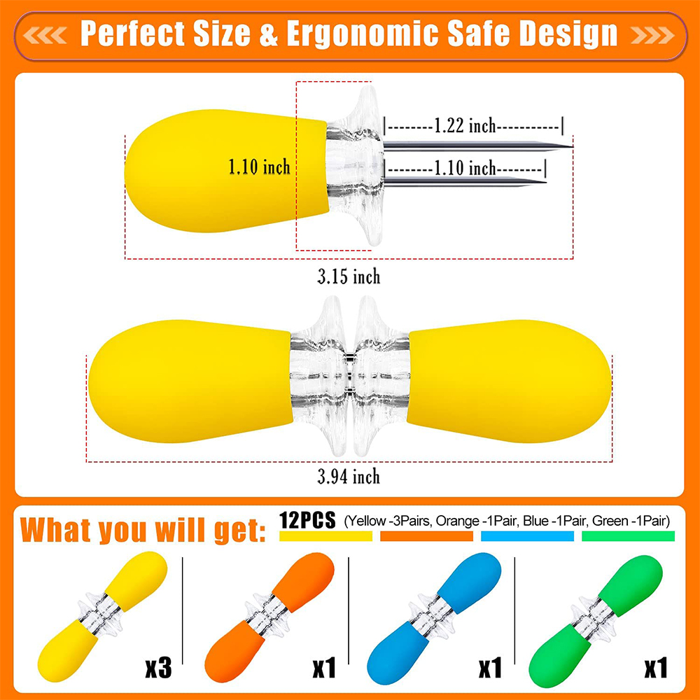 LMETJMA 12pcs/set Corn Holders - Corn Dog Stick のレビューと価格