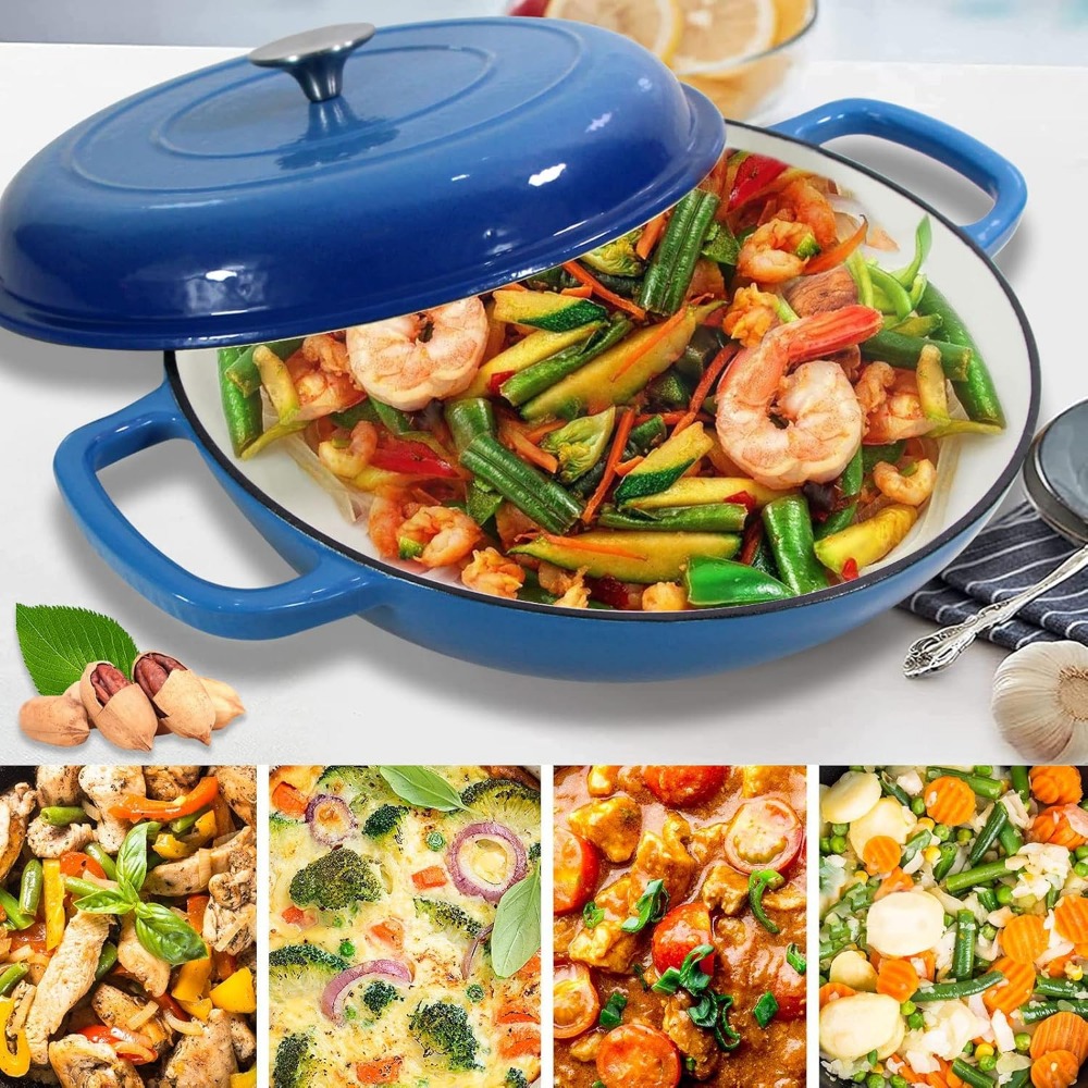 4.5L Dutch Oven Soup Pot Cast  - Cast Iron Corn のレビューと価格