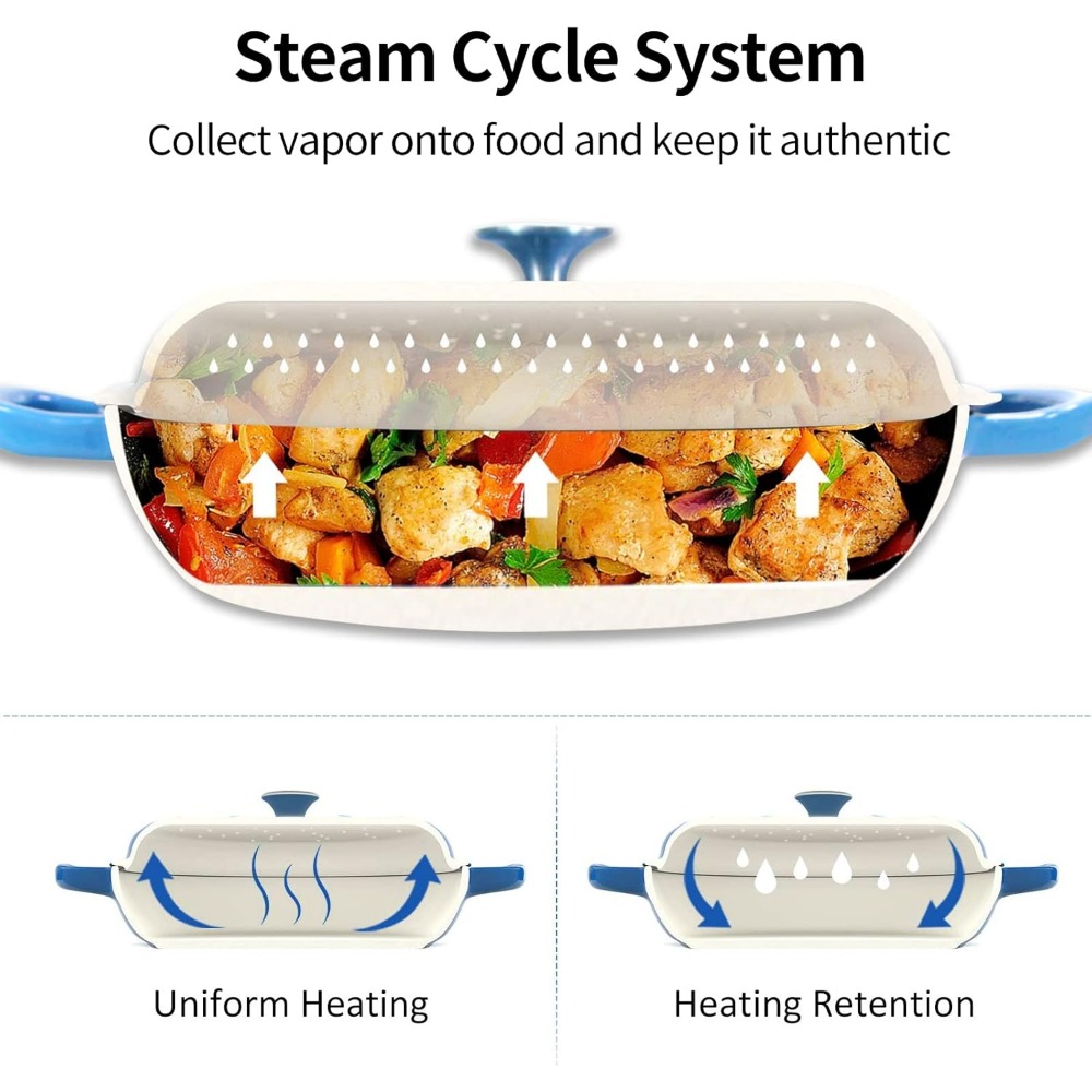 4.5L Dutch Oven Soup Pot Cast  - Cast Iron Corn のレビューと価格