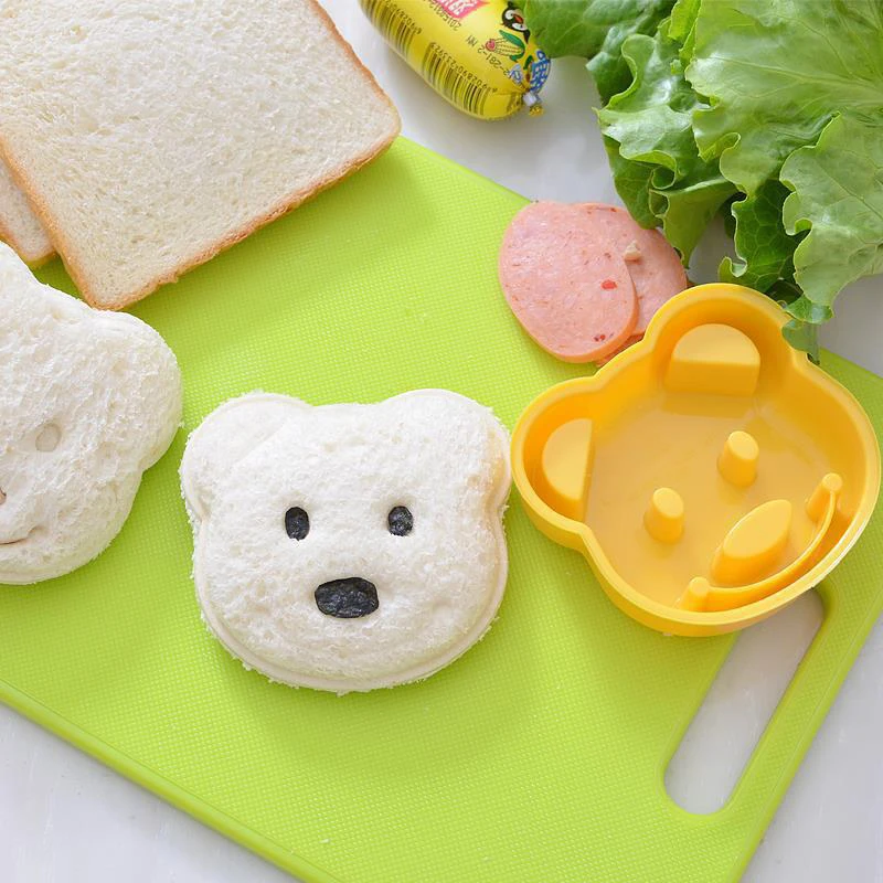2pcs Sandwich Mould Bear Cat R - Bunny Cake Mold のレビューと価格