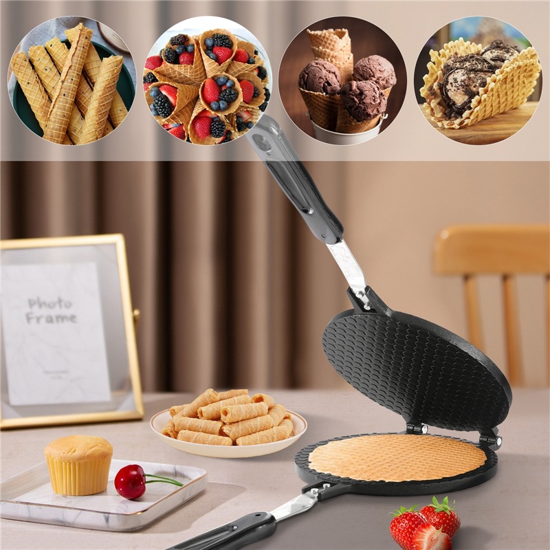 22cm Non-Stick Egg Roll Waffle - Waffle Cone Maker のレビューと価格