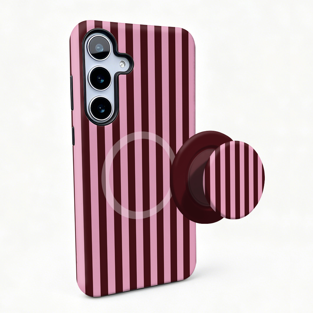 Stripe Magnetic Case For Samsu - Taco Stand Holder のレビューと価格