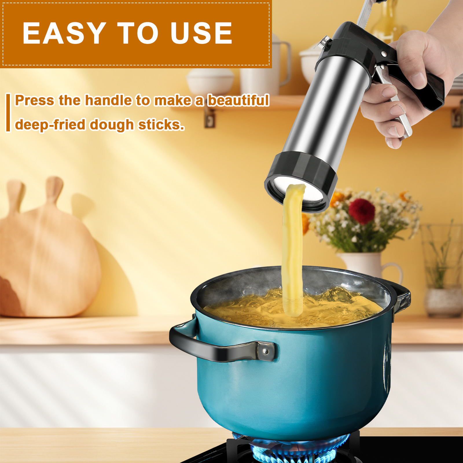 Cookie Press Gun Kit Stainless - Churros Maker Gun のレビューと価格