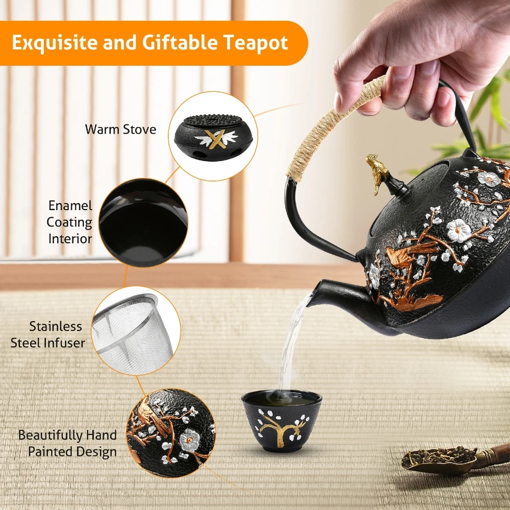 Cast Iron Teapot Set with Alco - Cast Iron Corn のレビューと価格