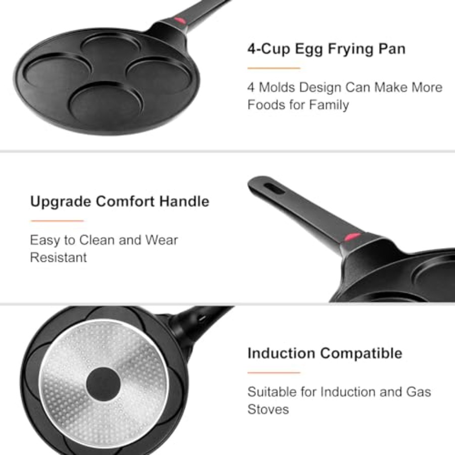 Pancake Pan Nonstick-Suitable  - Mini Pancake Griddle のレビューと価格